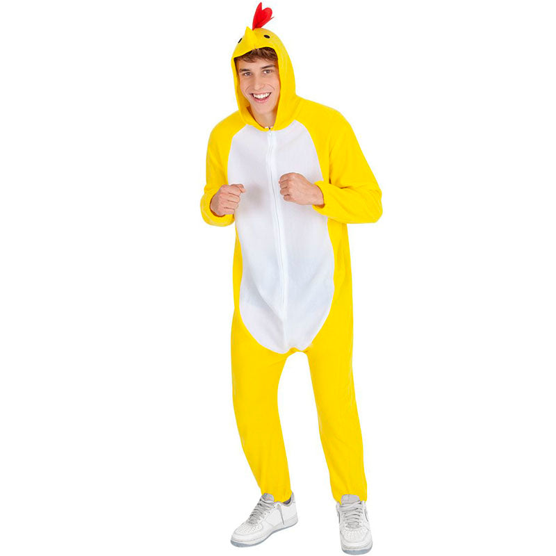 Disfraz de Pollo amarillo kigurumi adulto unisex