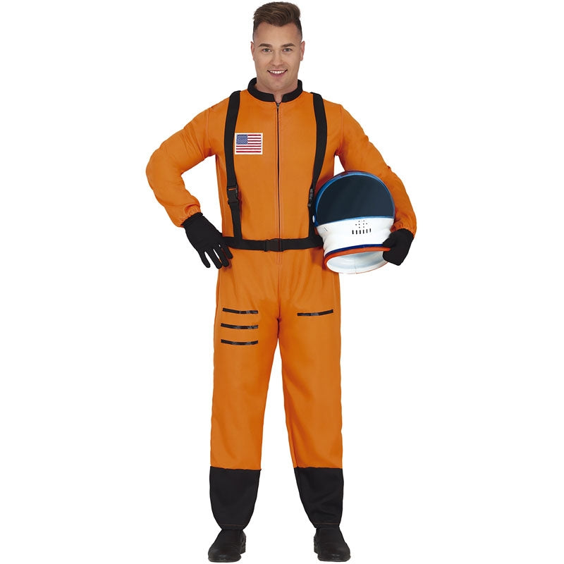 Disfraz de Astronauta naranja para hombre