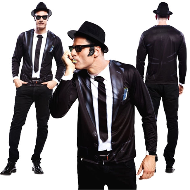 Camiseta Disfraz Blues Brothers adulto