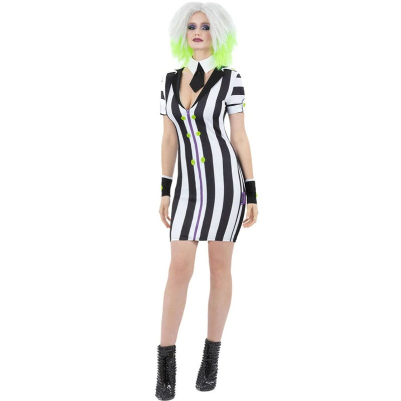 Disfraz de Beetlejuice de Tim Burton para mujer