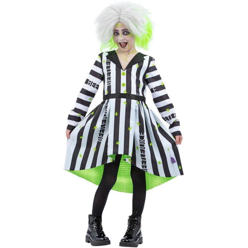 Disfraz de Beetlejuice de Tim Burton para niña