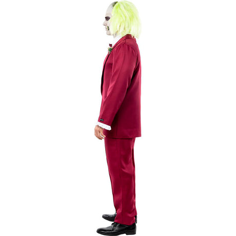 Disfraz de Beetlejuice rojo para hombre perfil