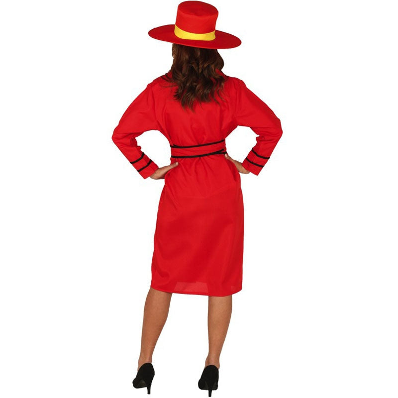 Disfraz de Carmen Sandiego para mujer espalda