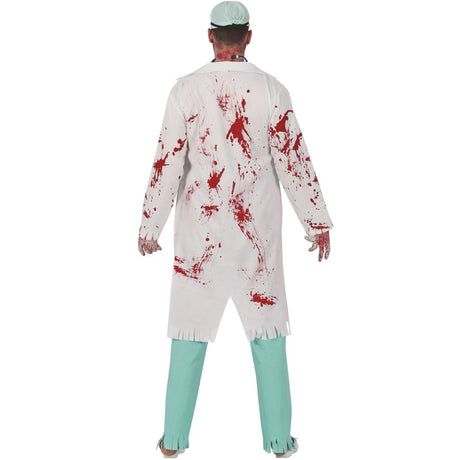 Disfraz de Doctor Zombie para hombre espalda