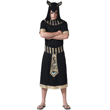 Disfraz de Egipcio negro Anubis para hombre