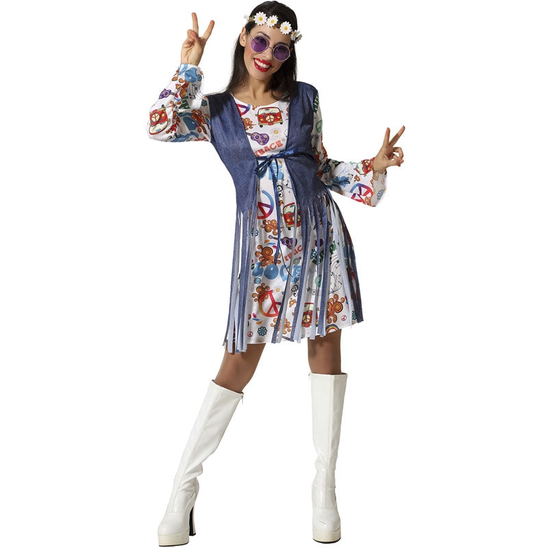 Disfraz de Hippie Peace para mujer