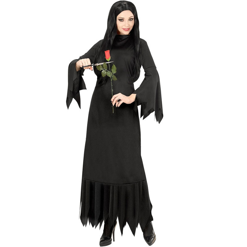 Disfraz de Vampiresa Morticia para mujer