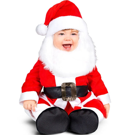 Disfraz de Papá Noel con barba para bebé