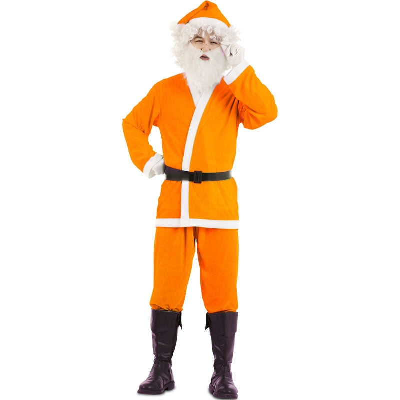 Disfraz de Papá Noel Naranja para adulto