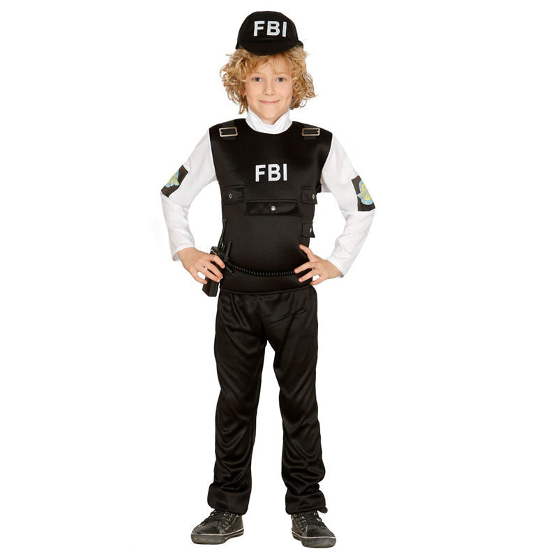 disfraz policía FBI infantil