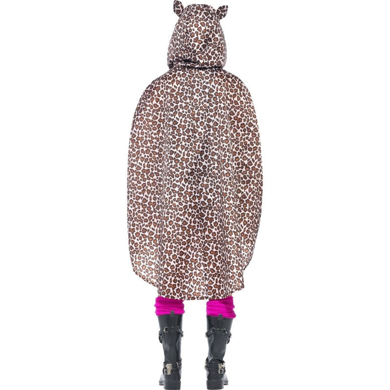 Disfraz de Leopardo Poncho Impermeable espalda