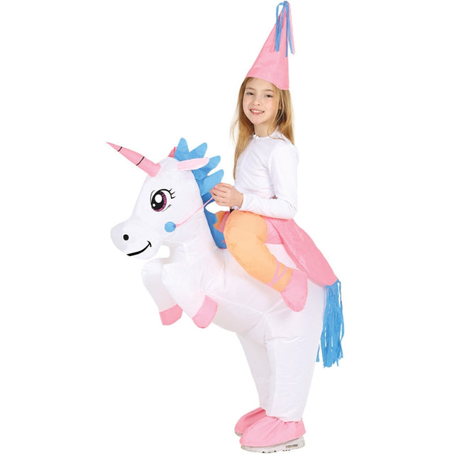 Disfraz de Unicornio a Hombros hinchable para niños