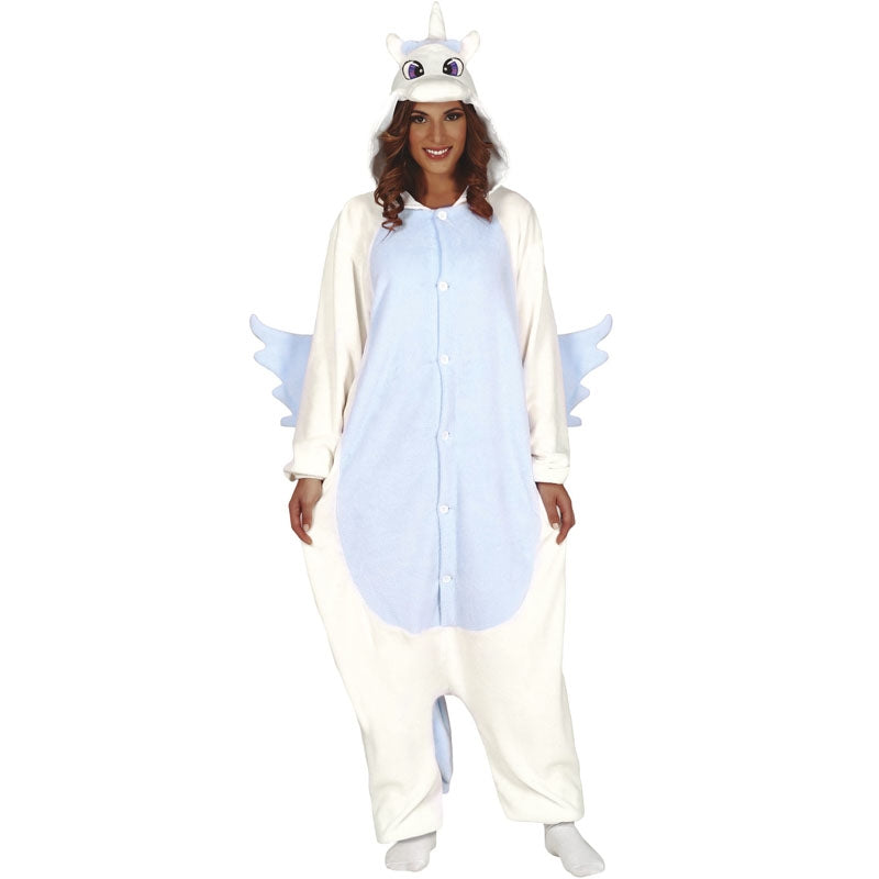 Disfraz de Unicornio Azul Kigurumi para mujer