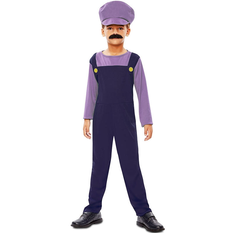 Disfraz de Waluigi para niño