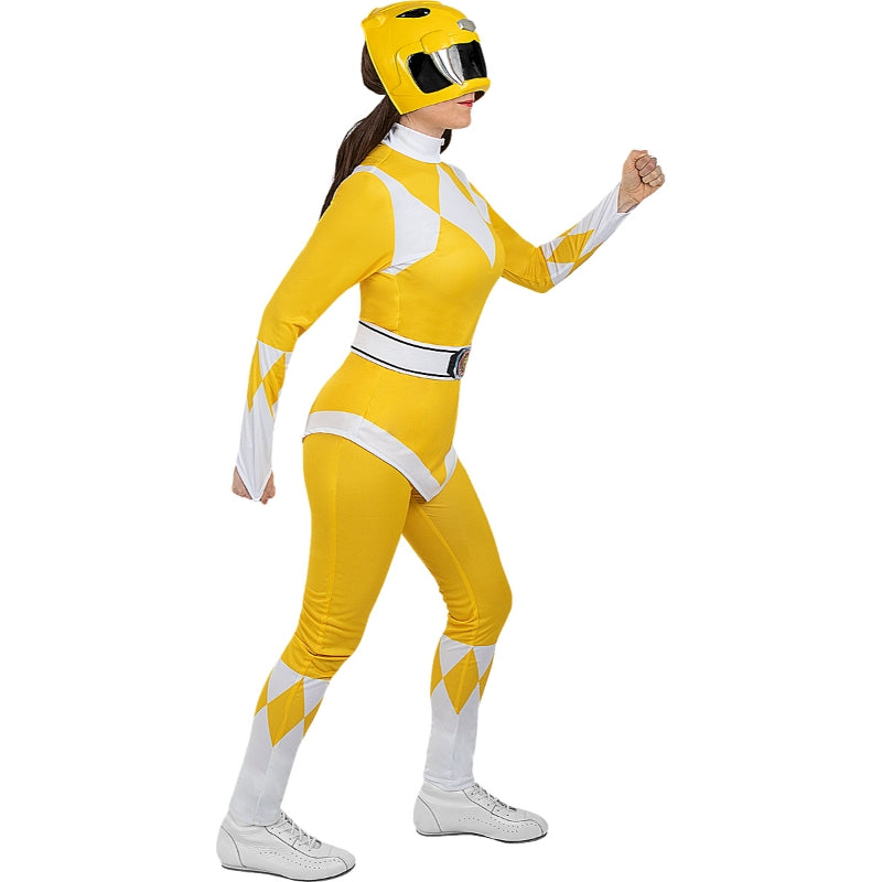 Disfraz de Power Ranger Amarillo para mujer Perfil