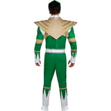 Disfraz de Power Ranger Verde para hombre Espalda