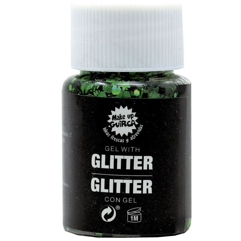 Gel con glitter verde