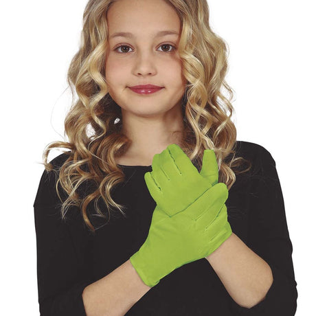 Guantes verdes lima infantiles