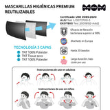 Mascarilla infantil de Navidad Gris certified