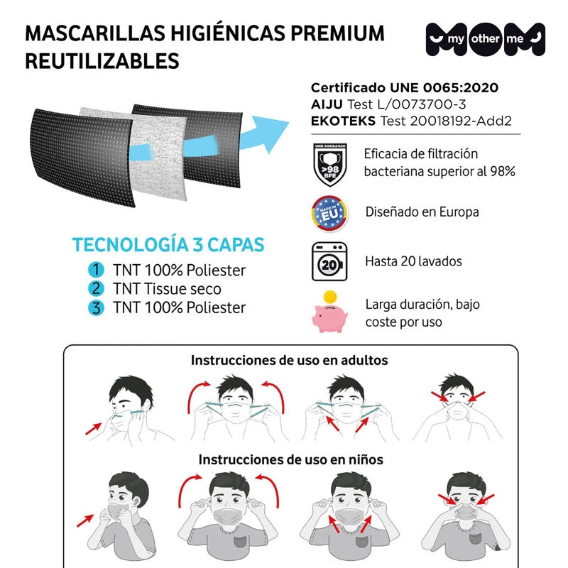 Mascarilla infantil de Sobreviví al 2020 certified