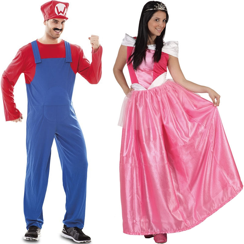 Pareja Mario Bros y la Princesa