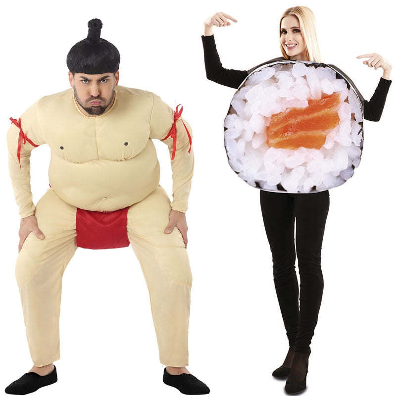 Pareja de Sumo y Sushi