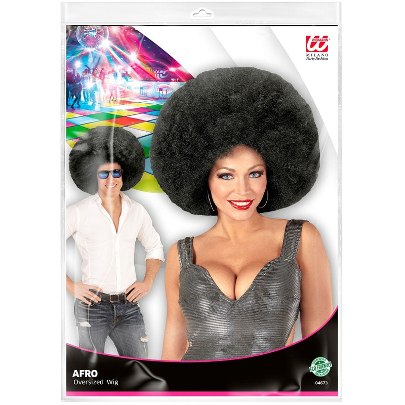 Peluca afro gigante negra Packaging