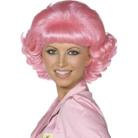 Peluca Grease Frenchy Rosa